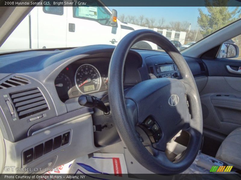 Bright Silver / Gray 2008 Hyundai Sonata GLS