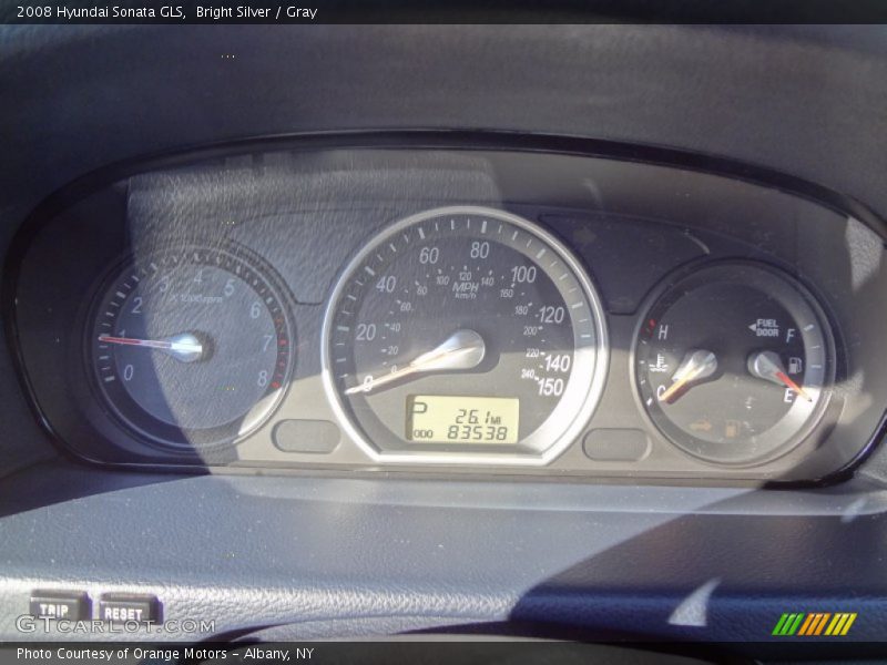 Bright Silver / Gray 2008 Hyundai Sonata GLS