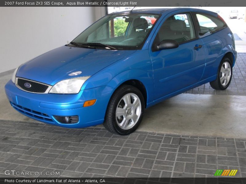 Aqua Blue Metallic / Charcoal/Light Flint 2007 Ford Focus ZX3 SES Coupe