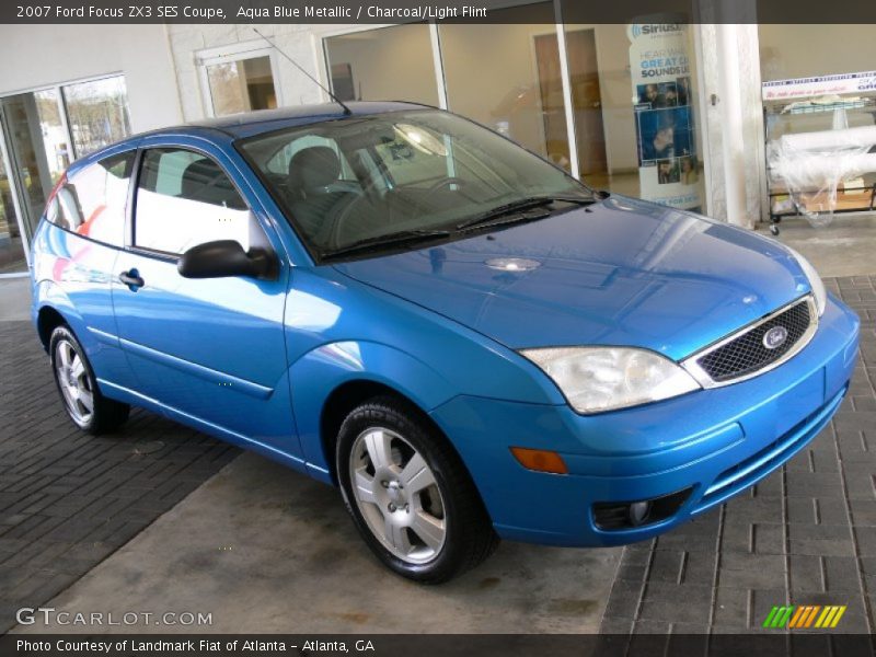 Aqua Blue Metallic / Charcoal/Light Flint 2007 Ford Focus ZX3 SES Coupe