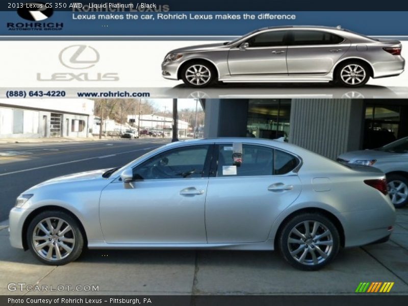 Liquid Platinum / Black 2013 Lexus GS 350 AWD