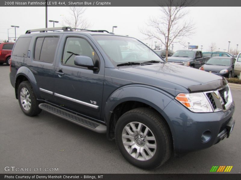 Silverton Blue / Graphite 2008 Nissan Pathfinder LE V8 4x4