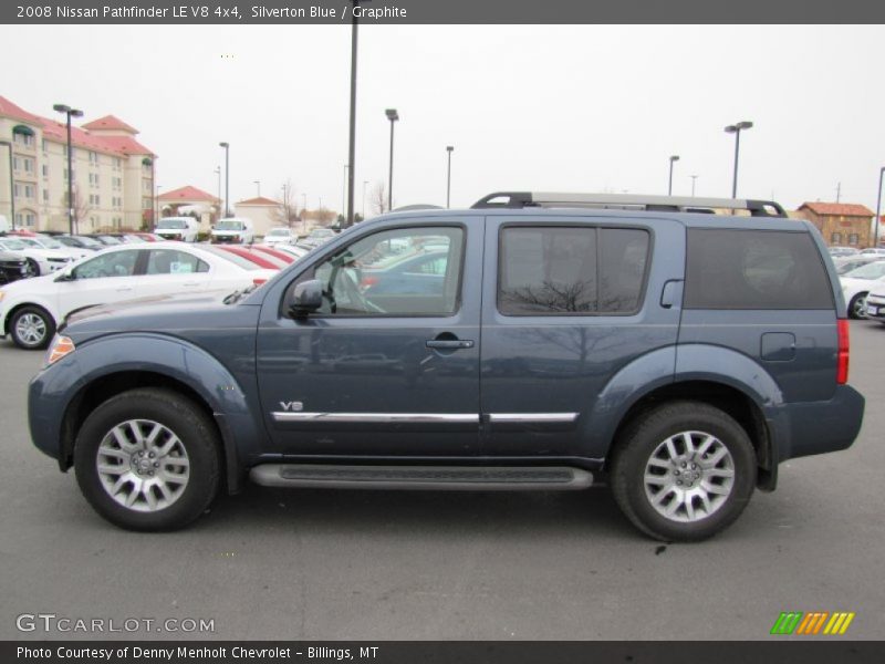 Silverton Blue / Graphite 2008 Nissan Pathfinder LE V8 4x4