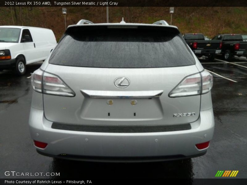 Tungsten Silver Metallic / Light Gray 2012 Lexus RX 350 AWD