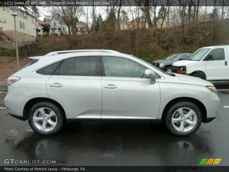 Tungsten Silver Metallic / Light Gray 2012 Lexus RX 350 AWD