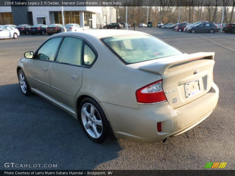 Harvest Gold Metallic / Warm Ivory 2008 Subaru Legacy 2.5i Sedan