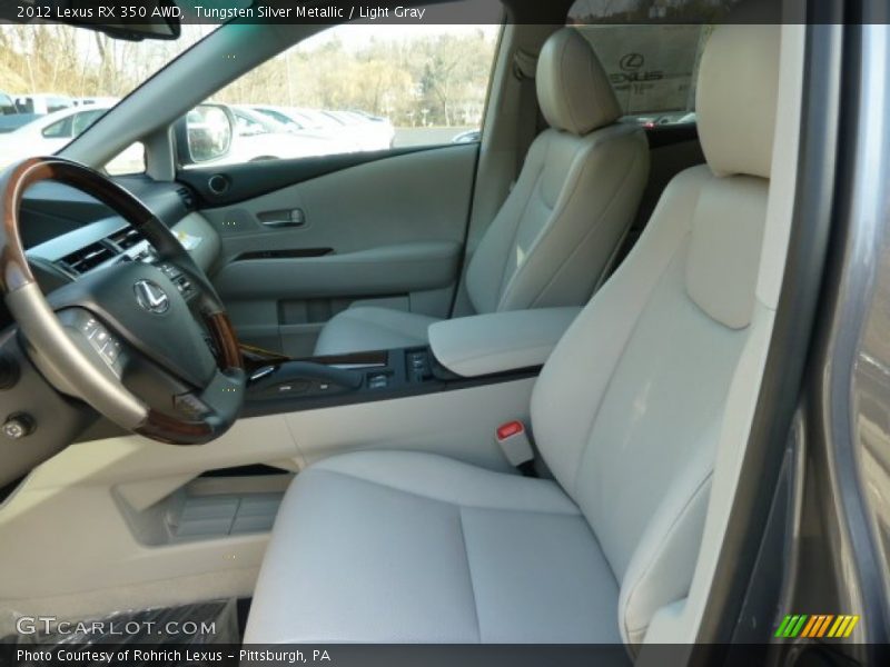 Tungsten Silver Metallic / Light Gray 2012 Lexus RX 350 AWD