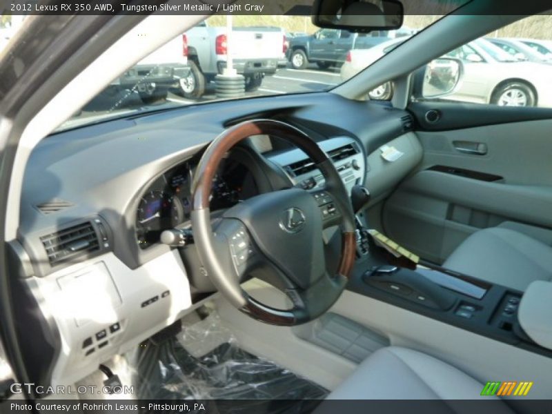 Tungsten Silver Metallic / Light Gray 2012 Lexus RX 350 AWD