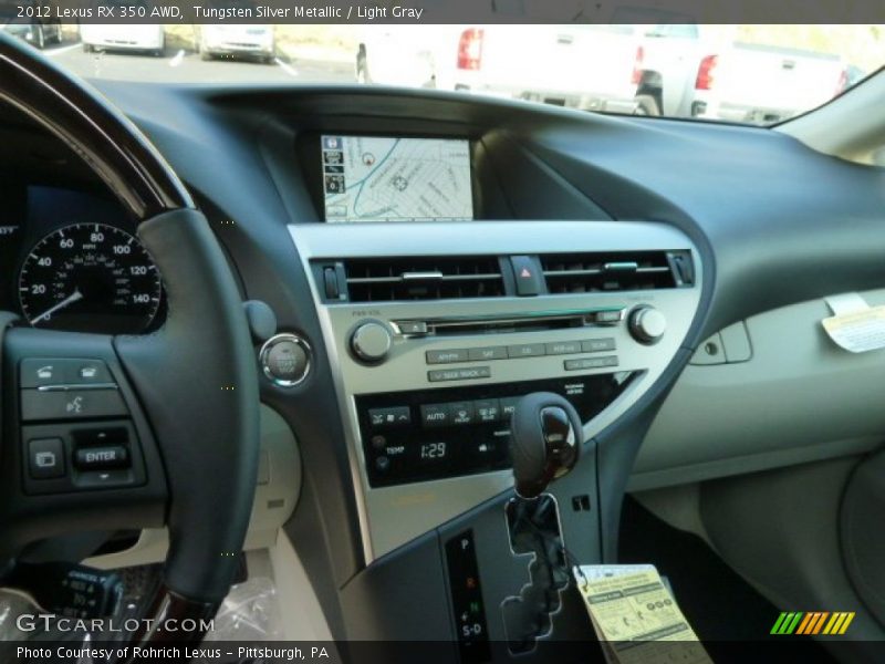 Tungsten Silver Metallic / Light Gray 2012 Lexus RX 350 AWD
