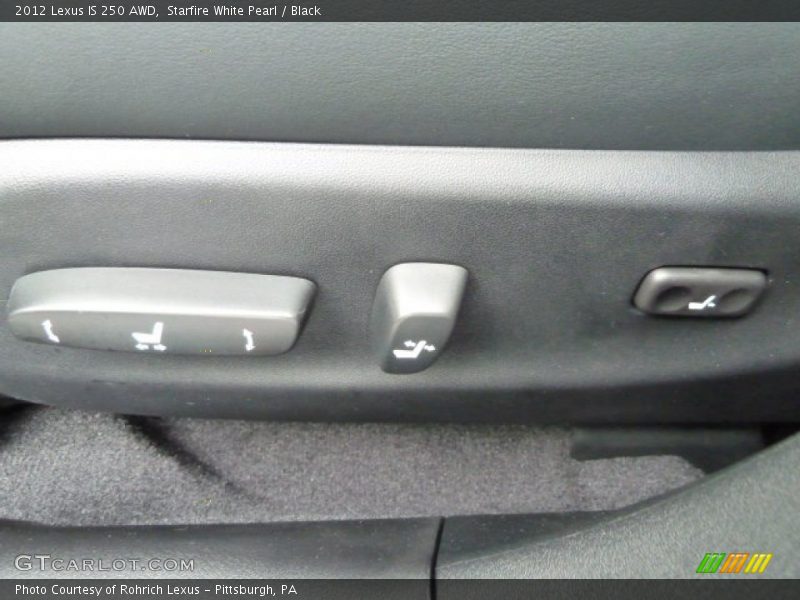 Starfire White Pearl / Black 2012 Lexus IS 250 AWD