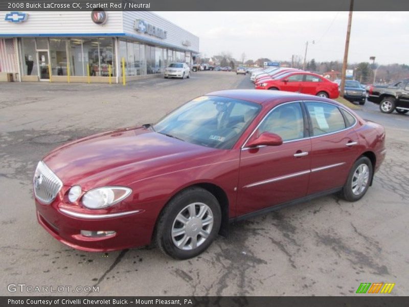 Scarlett Red / Neutral 2008 Buick LaCrosse CX