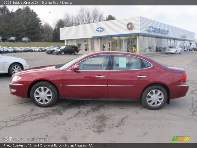 Scarlett Red / Neutral 2008 Buick LaCrosse CX