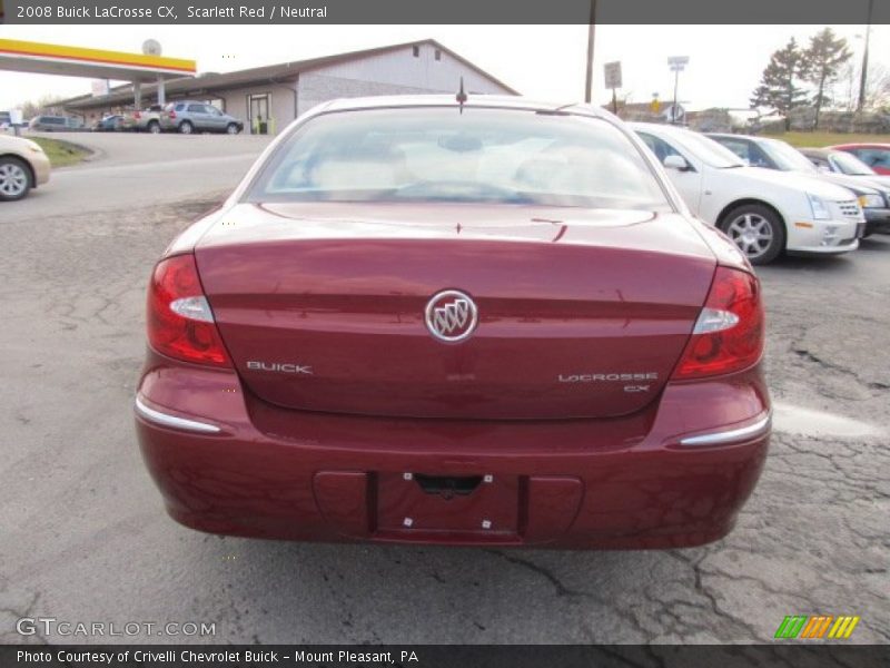 Scarlett Red / Neutral 2008 Buick LaCrosse CX