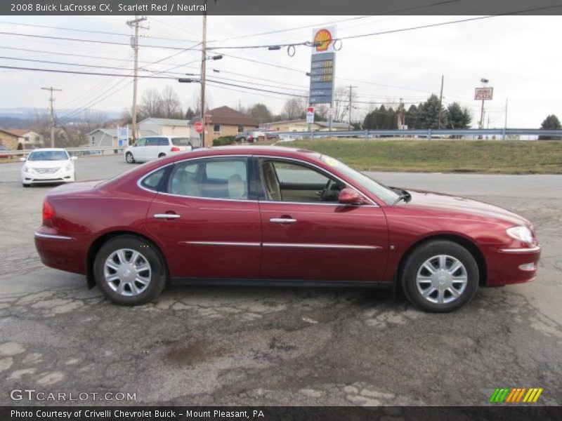 Scarlett Red / Neutral 2008 Buick LaCrosse CX