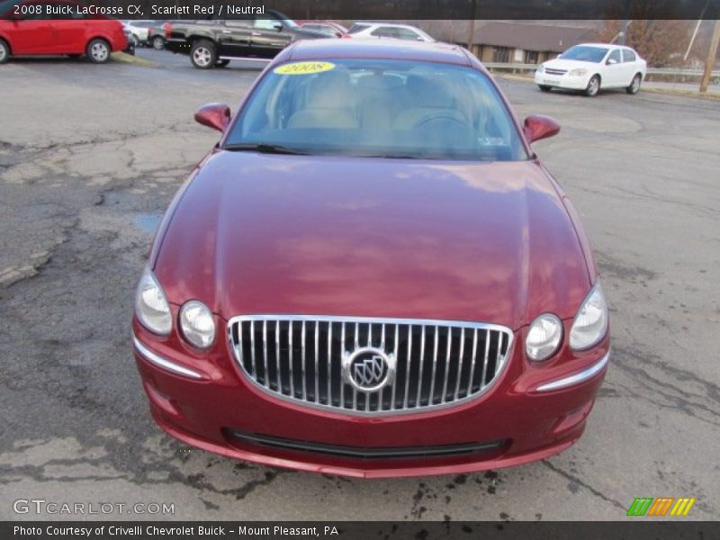 Scarlett Red / Neutral 2008 Buick LaCrosse CX