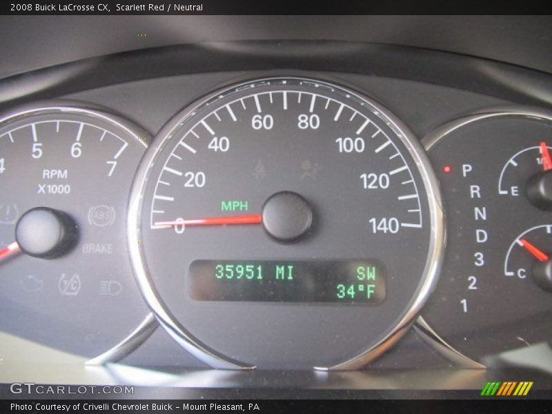 Scarlett Red / Neutral 2008 Buick LaCrosse CX