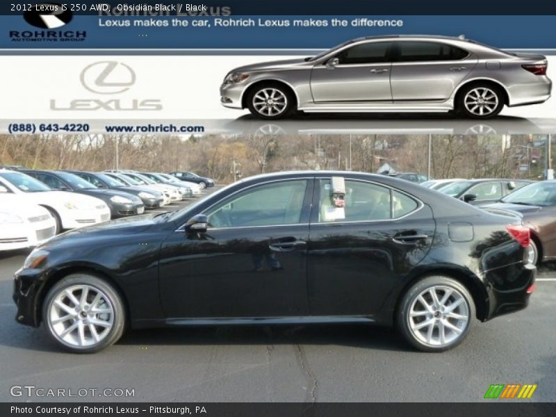 Obsidian Black / Black 2012 Lexus IS 250 AWD