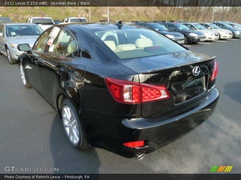Obsidian Black / Black 2012 Lexus IS 250 AWD