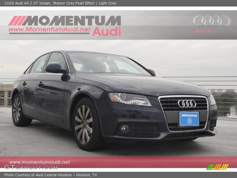 Meteor Grey Pearl Effect / Light Grey 2009 Audi A4 2.0T Sedan