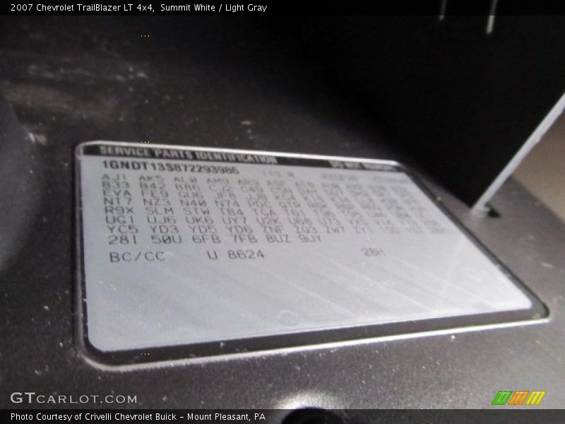 Summit White / Light Gray 2007 Chevrolet TrailBlazer LT 4x4