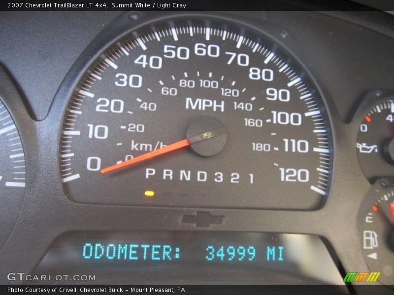 Summit White / Light Gray 2007 Chevrolet TrailBlazer LT 4x4