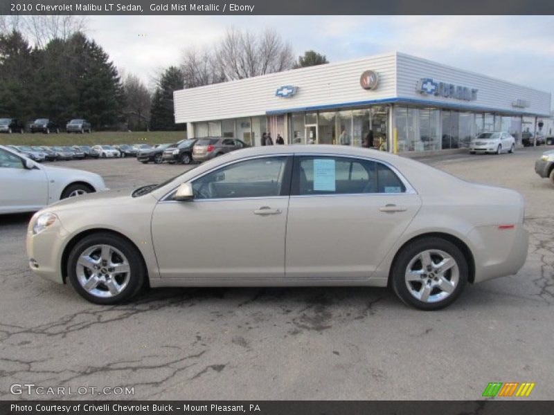 Gold Mist Metallic / Ebony 2010 Chevrolet Malibu LT Sedan