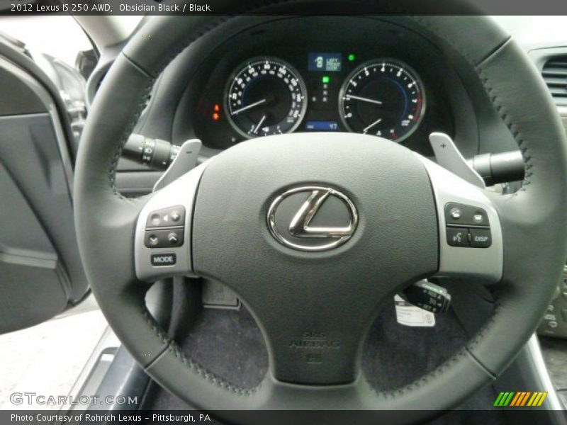 Obsidian Black / Black 2012 Lexus IS 250 AWD