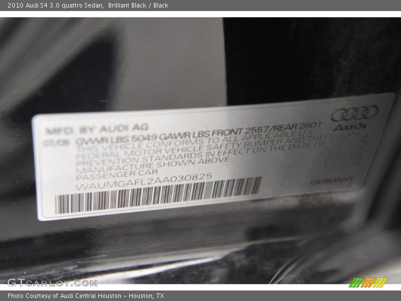 Brilliant Black / Black 2010 Audi S4 3.0 quattro Sedan