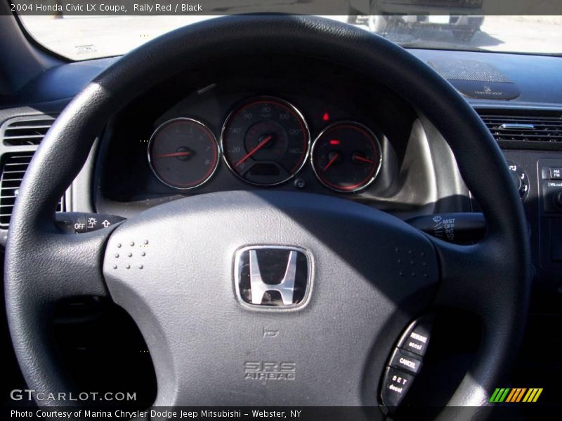 Rally Red / Black 2004 Honda Civic LX Coupe
