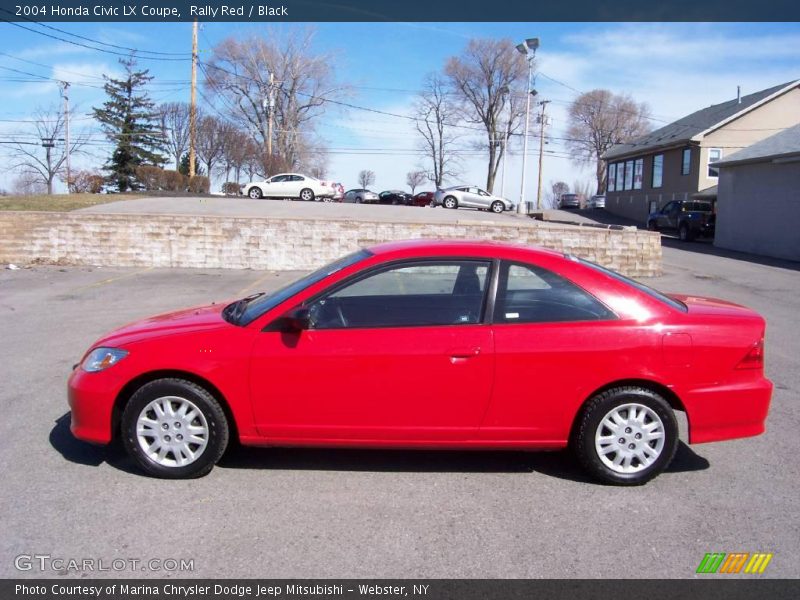 Rally Red / Black 2004 Honda Civic LX Coupe