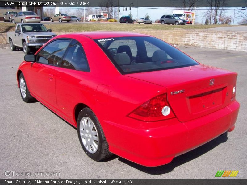 Rally Red / Black 2004 Honda Civic LX Coupe