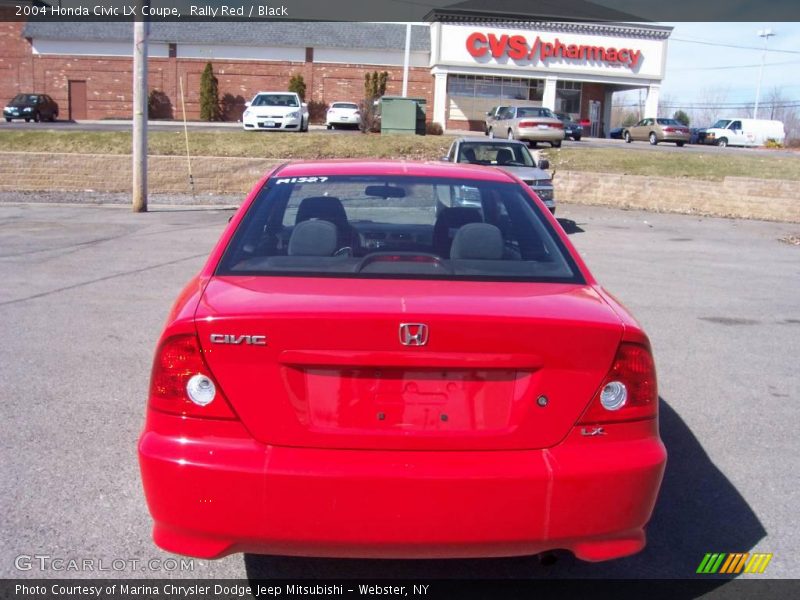 Rally Red / Black 2004 Honda Civic LX Coupe