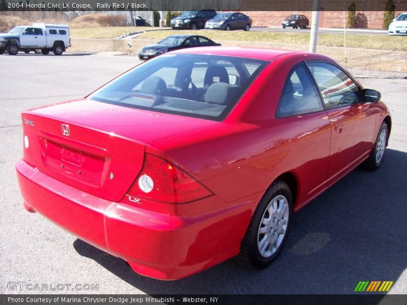 Rally Red / Black 2004 Honda Civic LX Coupe