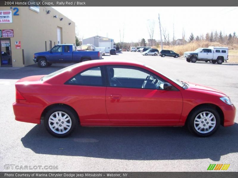 Rally Red / Black 2004 Honda Civic LX Coupe