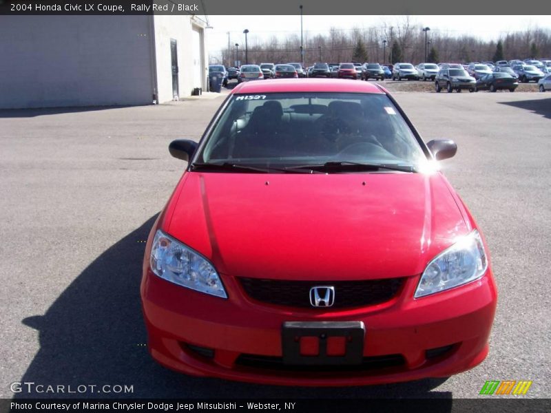 Rally Red / Black 2004 Honda Civic LX Coupe