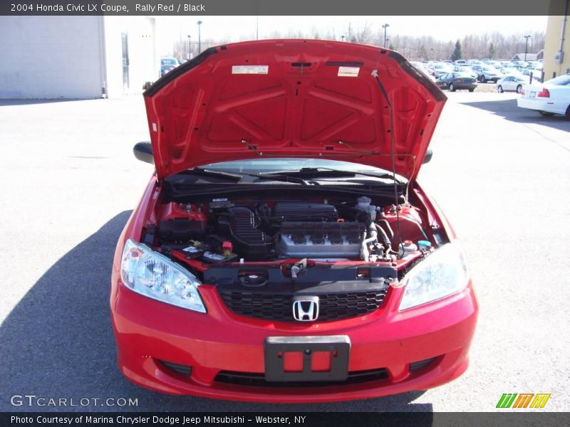 Rally Red / Black 2004 Honda Civic LX Coupe