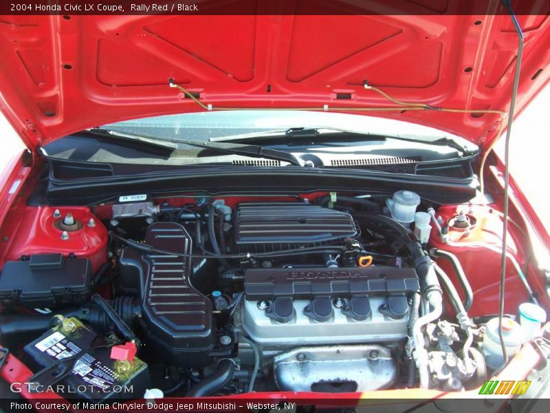 Rally Red / Black 2004 Honda Civic LX Coupe