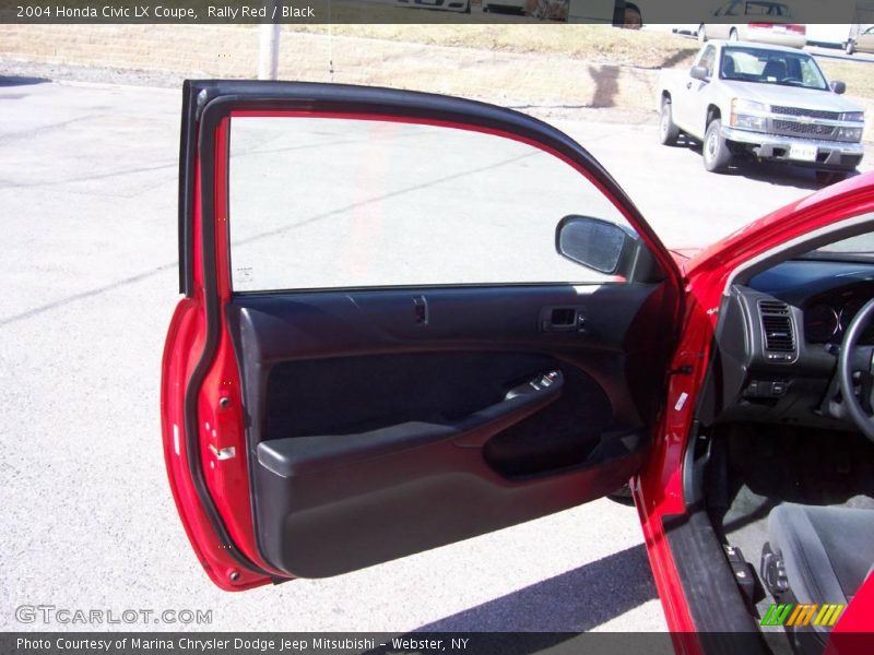 Rally Red / Black 2004 Honda Civic LX Coupe