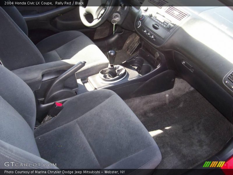 Rally Red / Black 2004 Honda Civic LX Coupe