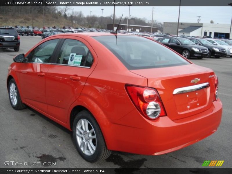 Inferno Orange Metallic / Dark Pewter/Dark Titanium 2012 Chevrolet Sonic LT Sedan