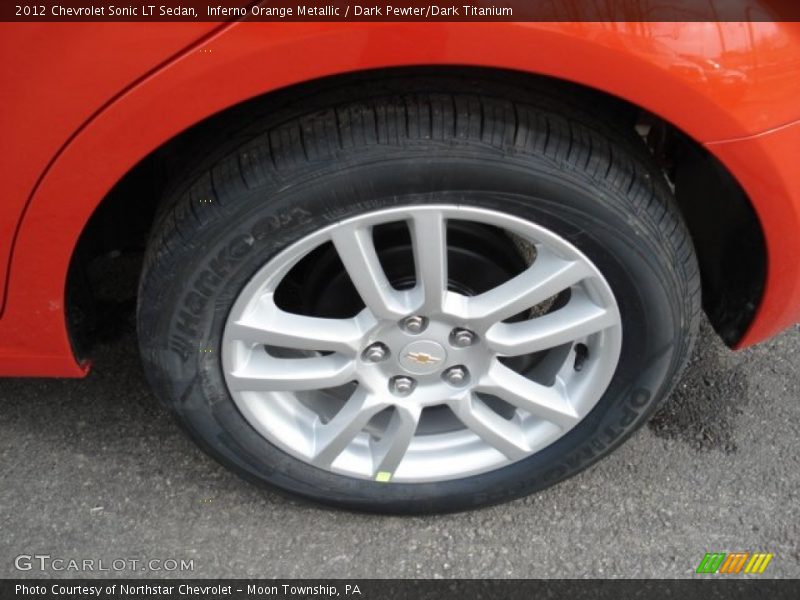 Inferno Orange Metallic / Dark Pewter/Dark Titanium 2012 Chevrolet Sonic LT Sedan