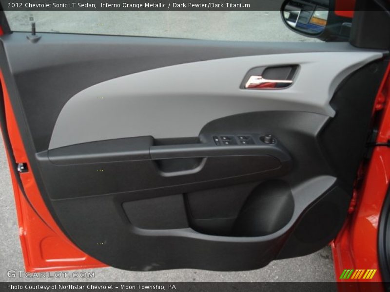 Inferno Orange Metallic / Dark Pewter/Dark Titanium 2012 Chevrolet Sonic LT Sedan