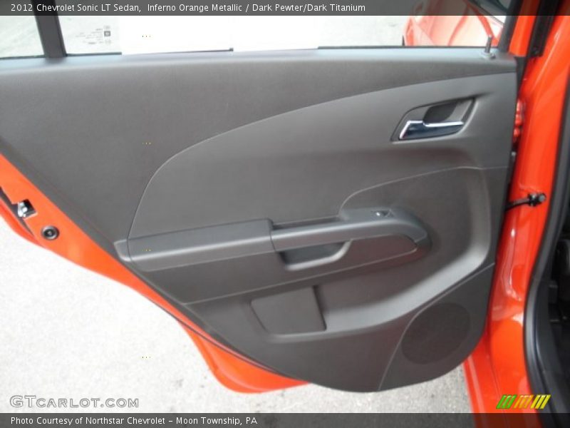 Inferno Orange Metallic / Dark Pewter/Dark Titanium 2012 Chevrolet Sonic LT Sedan