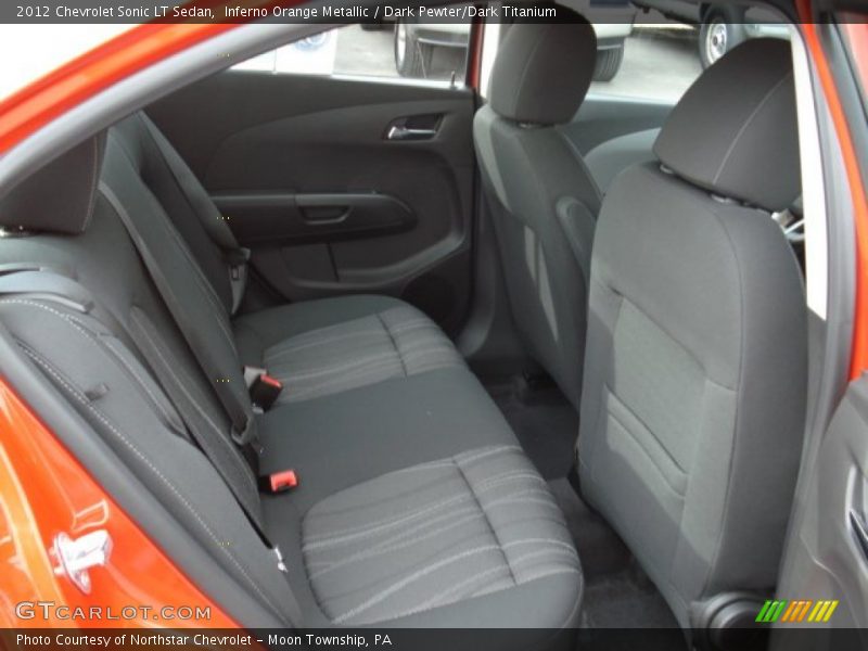 Inferno Orange Metallic / Dark Pewter/Dark Titanium 2012 Chevrolet Sonic LT Sedan