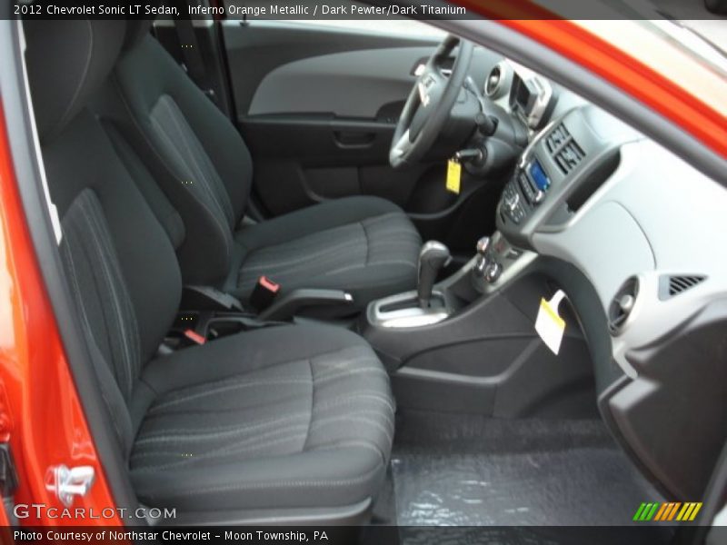Inferno Orange Metallic / Dark Pewter/Dark Titanium 2012 Chevrolet Sonic LT Sedan