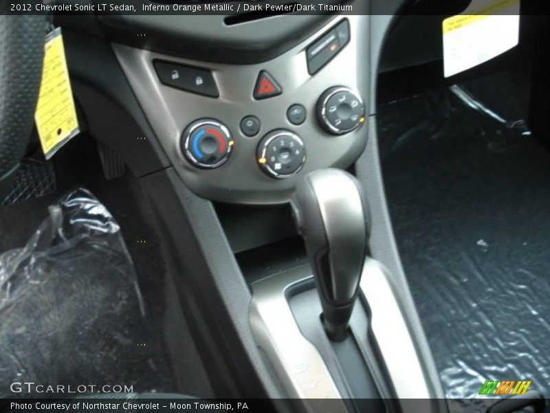 Inferno Orange Metallic / Dark Pewter/Dark Titanium 2012 Chevrolet Sonic LT Sedan