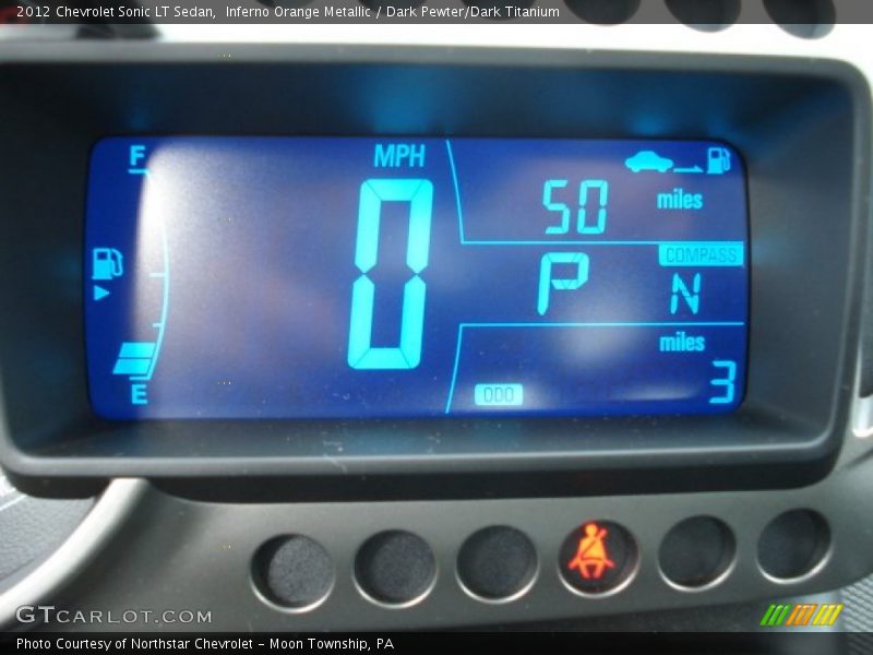 Inferno Orange Metallic / Dark Pewter/Dark Titanium 2012 Chevrolet Sonic LT Sedan