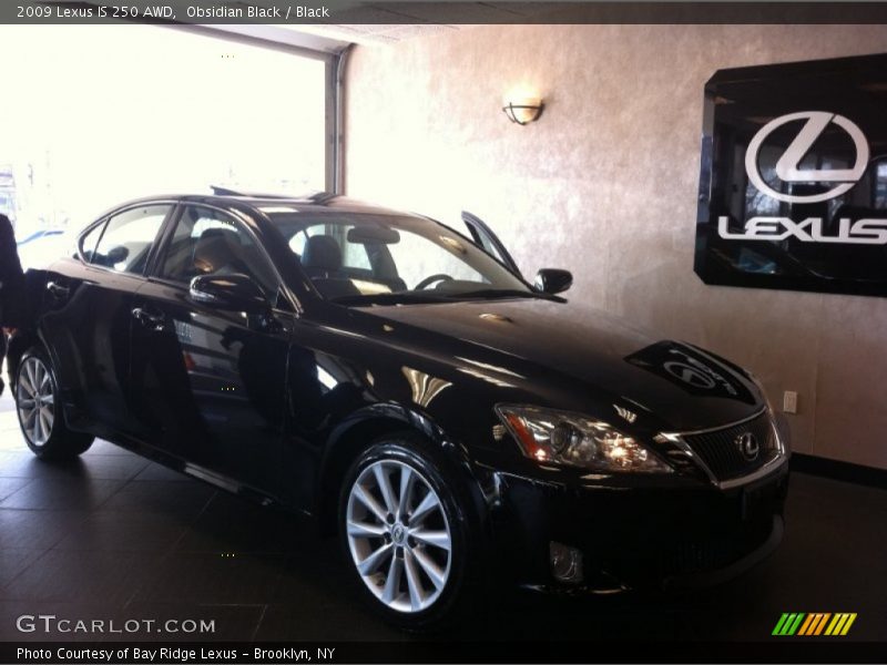 Obsidian Black / Black 2009 Lexus IS 250 AWD