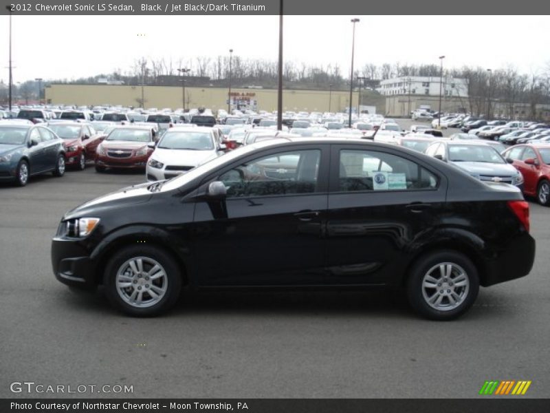 Black / Jet Black/Dark Titanium 2012 Chevrolet Sonic LS Sedan