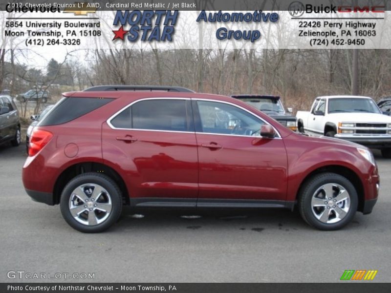 Cardinal Red Metallic / Jet Black 2012 Chevrolet Equinox LT AWD